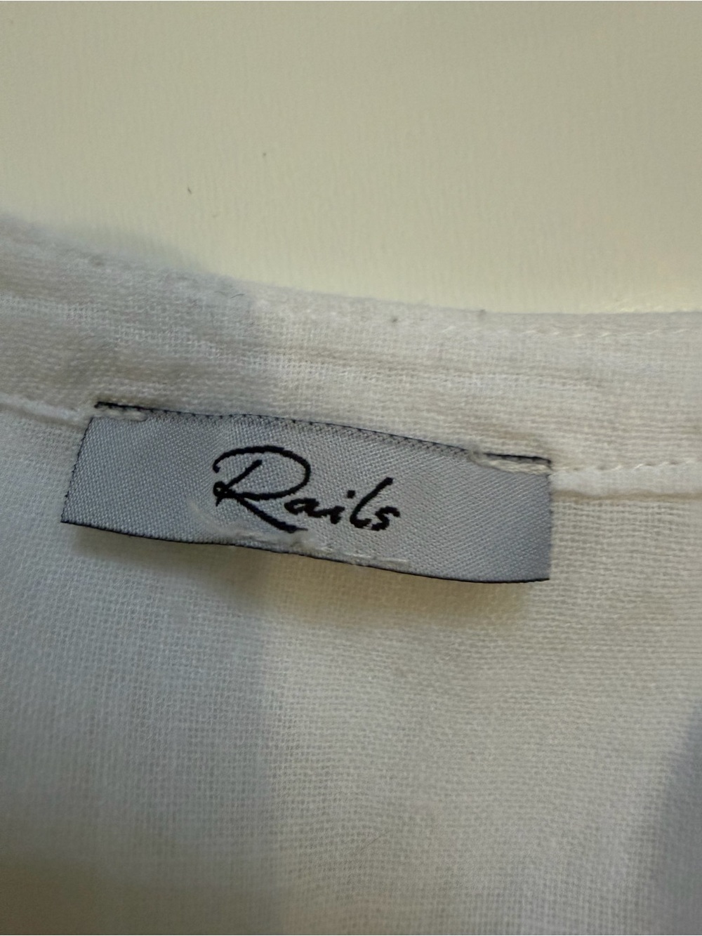 Rails Jasmine White Linen Blend Smocked Waist Mini Dress S - Picture 7 of 10